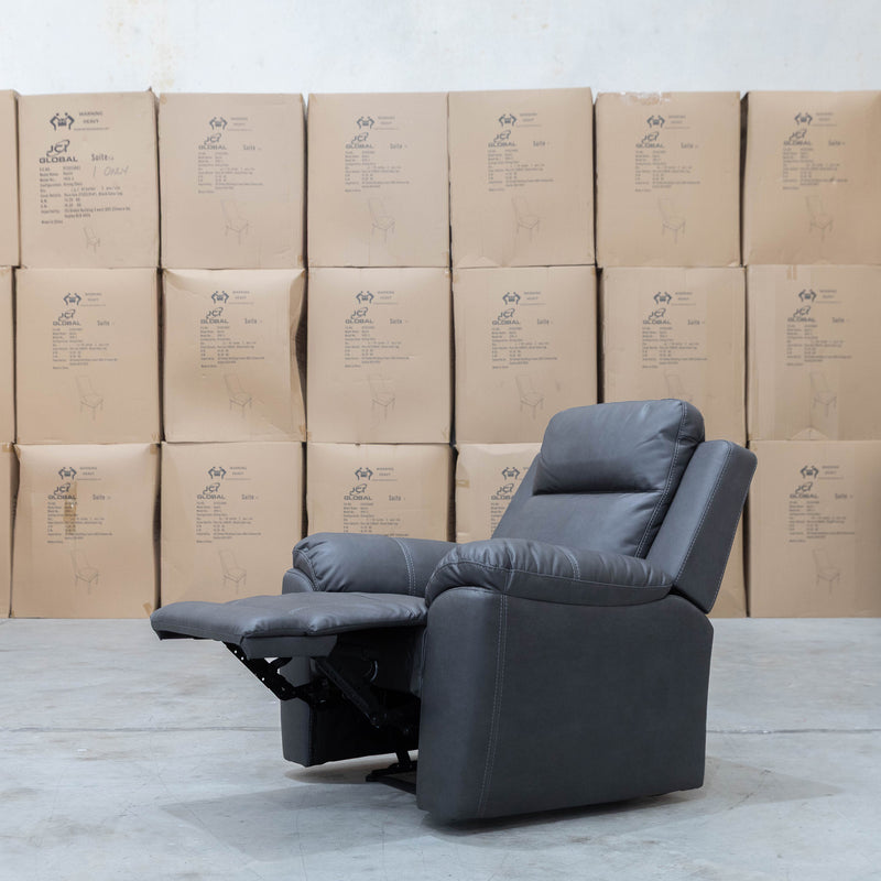 The Bari Single Recliner - Charcoal available to purchase from Warehouse Furniture Clearance at our next sale event.