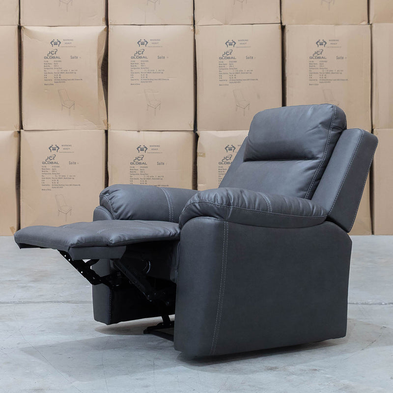 The Bari Single Recliner - Charcoal available to purchase from Warehouse Furniture Clearance at our next sale event.