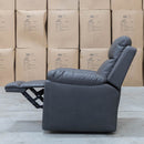 The Bari Single Recliner - Charcoal available to purchase from Warehouse Furniture Clearance at our next sale event.