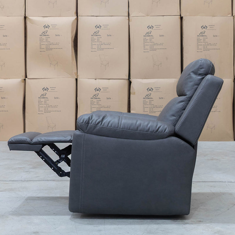 The Bari Single Recliner - Charcoal available to purchase from Warehouse Furniture Clearance at our next sale event.