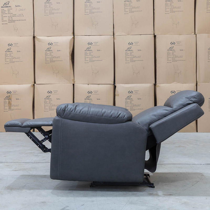 The Bari Single Recliner - Charcoal available to purchase from Warehouse Furniture Clearance at our next sale event.