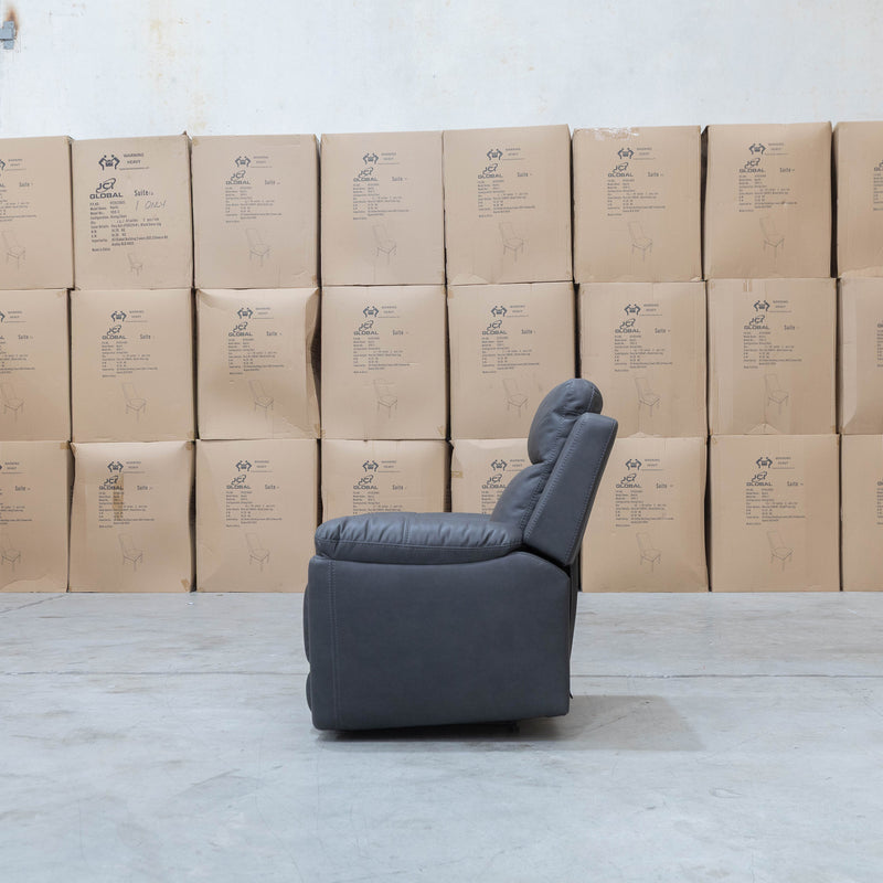The Bari Single Recliner - Charcoal available to purchase from Warehouse Furniture Clearance at our next sale event.