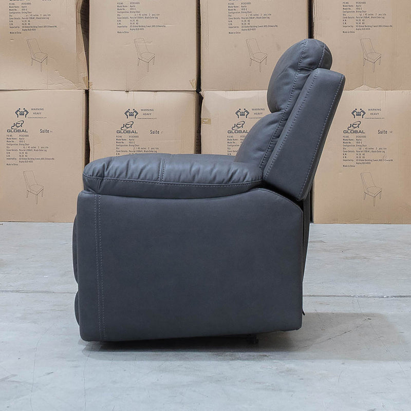 The Bari Single Recliner - Charcoal available to purchase from Warehouse Furniture Clearance at our next sale event.