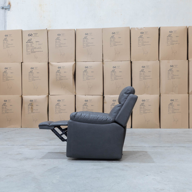 The Bari Single Recliner - Charcoal available to purchase from Warehouse Furniture Clearance at our next sale event.