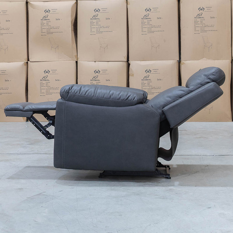 The Bari Single Recliner - Charcoal available to purchase from Warehouse Furniture Clearance at our next sale event.