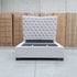 The Sloane Queen Fabric Gas Lift Bed - Oat