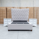 The Sloane King Fabric Gas Lift Bed - Oat available to purchase from Warehouse Furniture Clearance at our next sale event.
