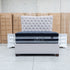 The Sloane Queen Fabric Gas Lift Bed - Oat
