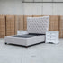 The Sloane Queen Fabric Gas Lift Bed - Oat
