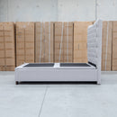 The Sloane King Fabric Gas Lift Bed - Oat available to purchase from Warehouse Furniture Clearance at our next sale event.
