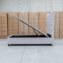 The Sloane King Fabric Gas Lift Bed - Oat available to purchase from Warehouse Furniture Clearance at our next sale event.