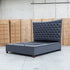 The Sloane Queen Fabric Gas Lift Bed - Charcoal