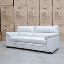 The Denton Three Seater Leather Sofa - Bianco available to purchase from Warehouse Furniture Clearance at our next sale event.