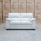 The Denton Leather Two Seater Sofa - Bianco available to purchase from Warehouse Furniture Clearance at our next sale event.