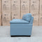 The Denton Three Leather Seater Sofa - Sky available to purchase from Warehouse Furniture Clearance at our next sale event.