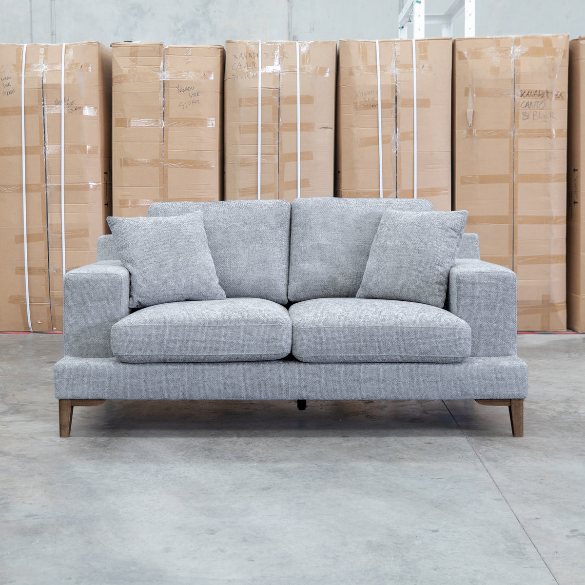 The Zuri Two Seat Sofa - Slate available to purchase from Warehouse Furniture Clearance at our next sale event.