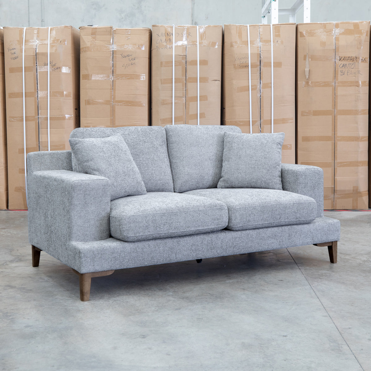 The Zuri Two Seat Sofa - Slate available to purchase from Warehouse Furniture Clearance at our next sale event.