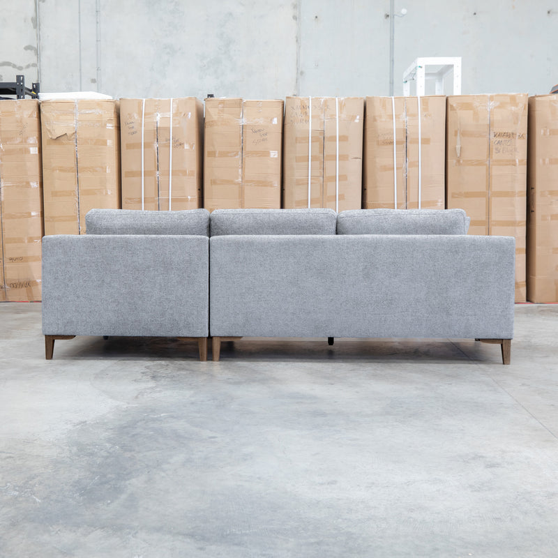 The Zuri Three Seat RHF Chaise - Slate