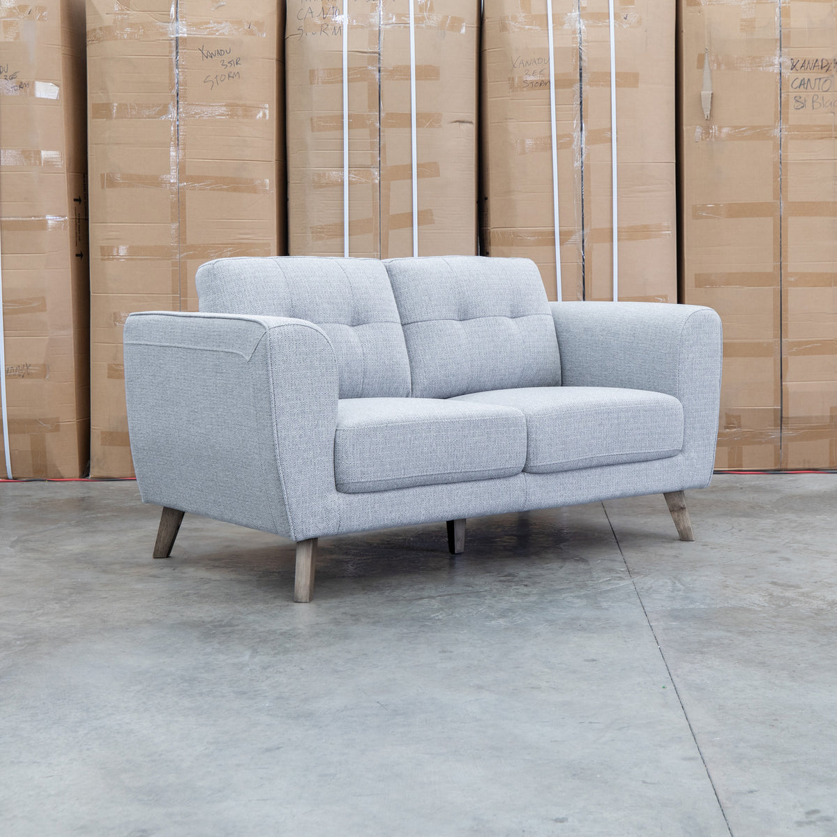 The Joelle Two Seat Sofa - Ash available to purchase from Warehouse Furniture Clearance at our next sale event.