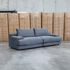 The Solstice Feather & Foam Oversized Three Seat Sofa - Carbon available to purchase from Warehouse Furniture Clearance at our next sale event.