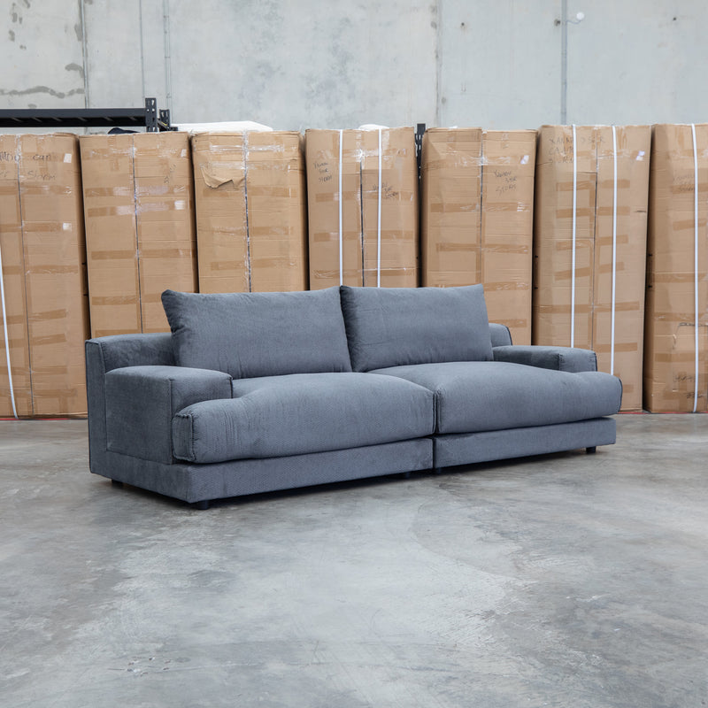 Solstice Feather & Foam Oversized Three Seat Sofa - Carbon