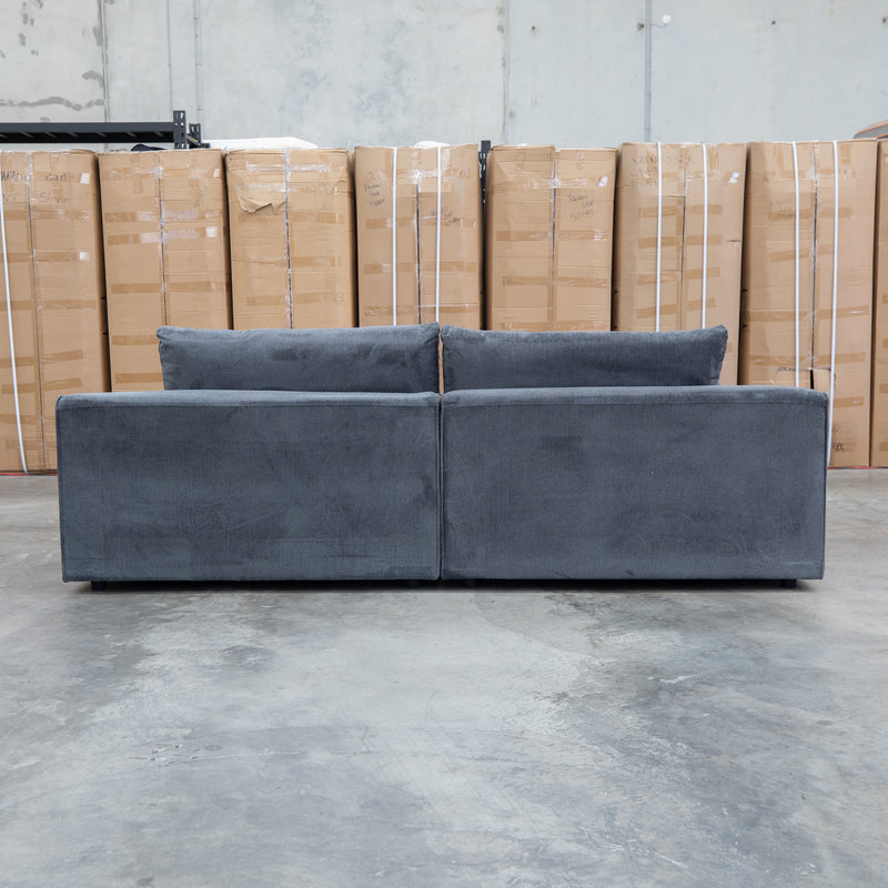 Solstice Feather & Foam Oversized Three Seat Sofa - Carbon