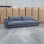 The Solstice Feather & Foam Oversized Four Seat Sofa - Carbon available to purchase from Warehouse Furniture Clearance at our next sale event.