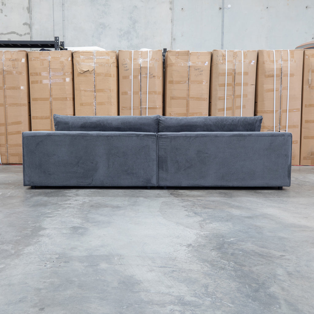 The Solstice Feather & Foam Oversized Four Seat Sofa - Carbon available to purchase from Warehouse Furniture Clearance at our next sale event.