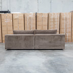The Solstice Feather & Foam Oversized Three Seat Sofa - Chocolate available to purchase from Warehouse Furniture Clearance at our next sale event.
