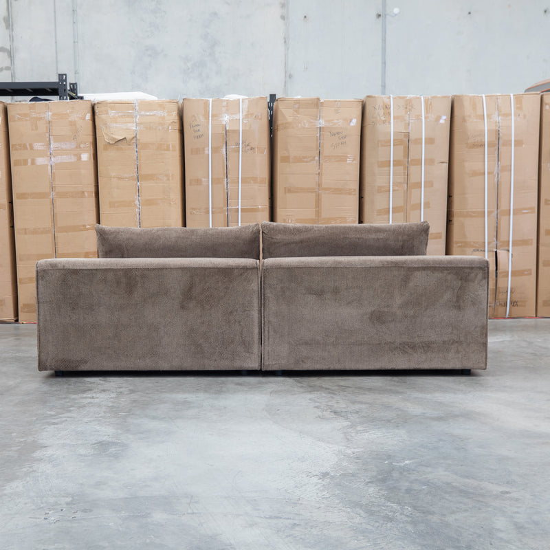 Solstice Feather & Foam Oversized Three Seat Sofa - Chocolate