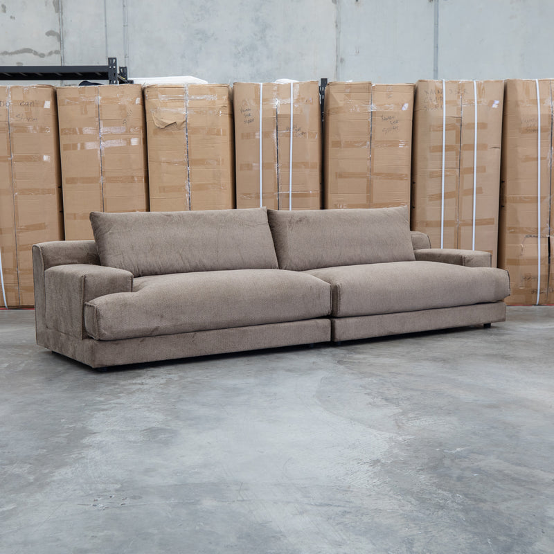 Solstice Feather & Foam Oversized Four Seat Sofa - Chocolate