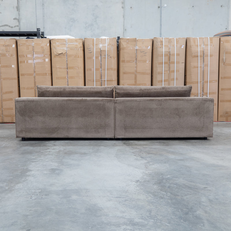 Solstice Feather & Foam Oversized Four Seat Sofa - Chocolate