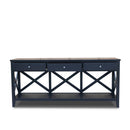 The Somerton 3 Drawer Black Hall Table available to purchase from Warehouse Furniture Clearance at our next sale event.