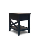 The Somerton Black Timber Lamp Table available to purchase from Warehouse Furniture Clearance at our next sale event.