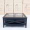 The Somerton Black Timber Square Coffee Table available to purchase from Warehouse Furniture Clearance at our next sale event.