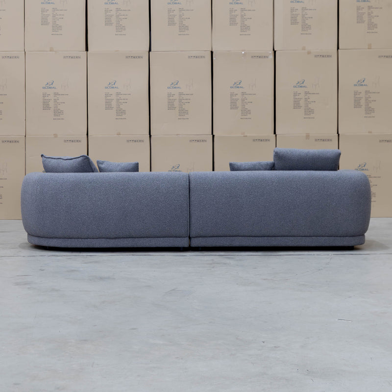 The Sorrento Curved RHF Chaise Lounge - Charcoal available to purchase from Warehouse Furniture Clearance at our next sale event.