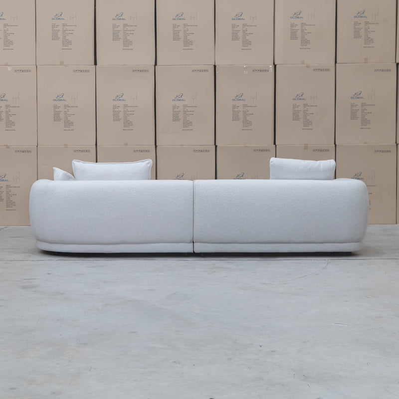 The Sorrento Curved RHF Chaise Lounge - Cloud available to purchase from Warehouse Furniture Clearance at our next sale event.
