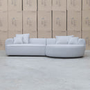 The Sorrento Curved RHF Chaise Lounge - Cloud available to purchase from Warehouse Furniture Clearance at our next sale event.