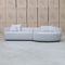 The Sorrento Curved RHF Chaise Lounge - Cloud available to purchase from Warehouse Furniture Clearance at our next sale event.