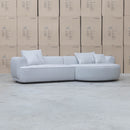 The Sorrento Curved RHF Chaise Lounge - Cloud available to purchase from Warehouse Furniture Clearance at our next sale event.