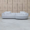 The Sorrento Curved RHF Chaise Lounge - Cloud available to purchase from Warehouse Furniture Clearance at our next sale event.