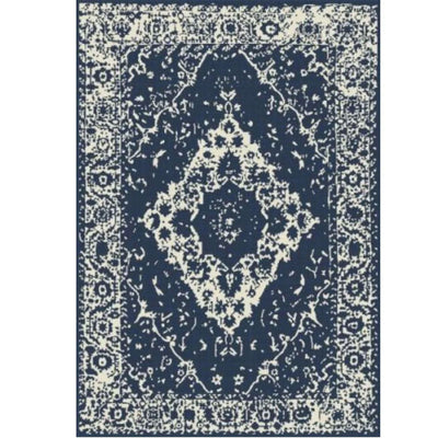 The St Tropez Indoor/Outdoor Polypropylene Agidir Heritage Rug - Blue/Cream - MC24-7 - Available In-Store Only available to purchase from Warehouse Furniture Clearance at our next sale event.