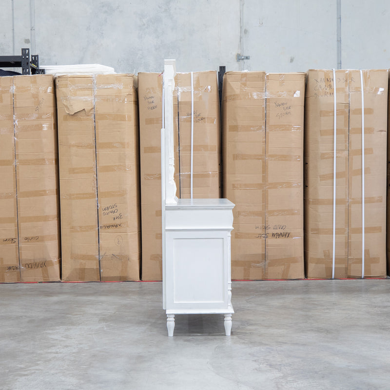 Bruges Antique White Eight Drawer Dresser and Mirror