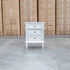 Bruges Three Drawer Antique White Bedside