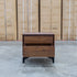 Perth 2 Drawer Bedside - Weathered Brown