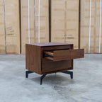 The Perth 2 Drawer Bedside - Weathered Brown available to purchase from Warehouse Furniture Clearance at our next sale event.