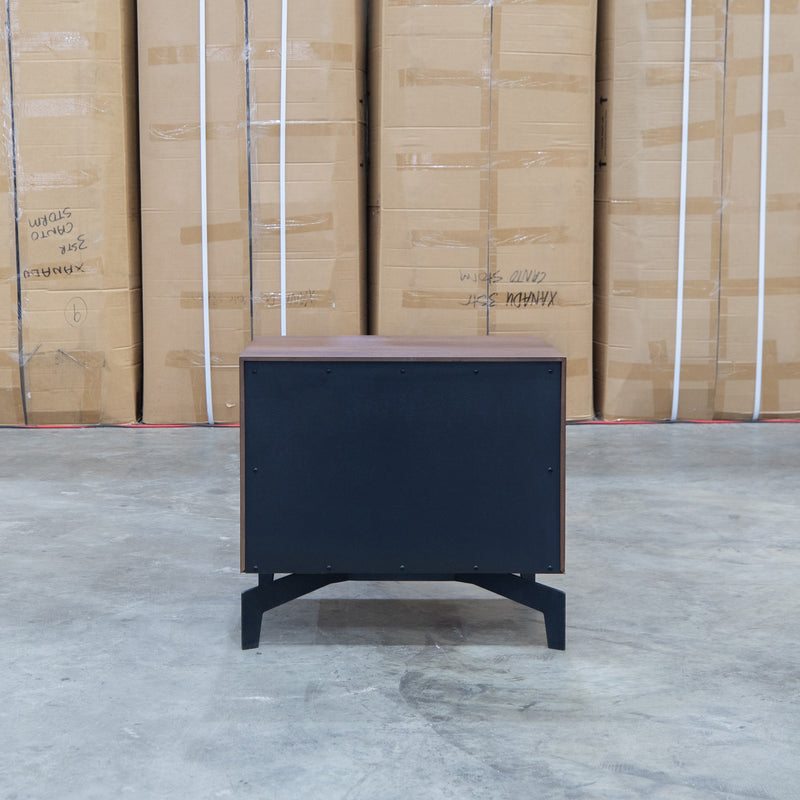 Perth 2 Drawer Bedside - Weathered Brown