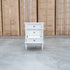 Bruges Three Drawer Antique White Bedside
