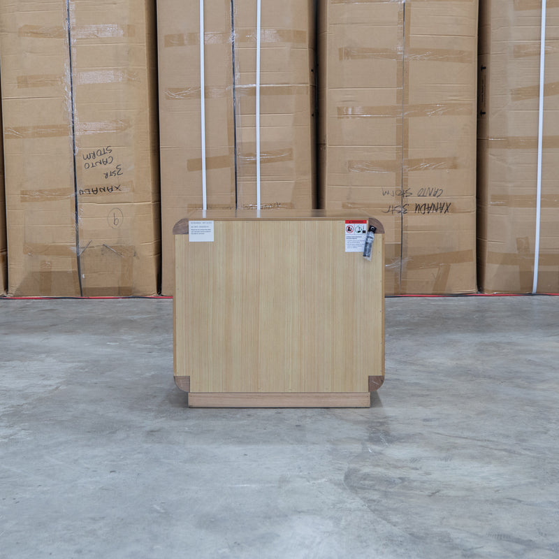 Southport Two Drawer Australian Messmate Hardwood Bedside - Smoke