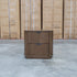 Bentley Curved Two Drawer Australian Messmate Hardwood Bedside - Smoke